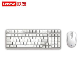 联想（Lenovo）  小新 K1P 轻音无线98键鼠套装 果冻触感机械回弹  windows通用 月慕白