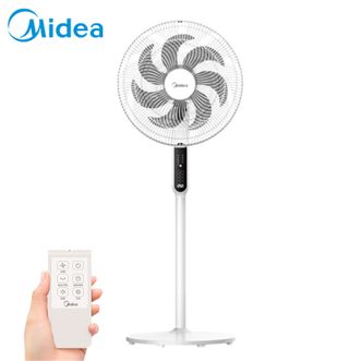 美的/Midea  电风扇  【七叶落地遥控】家用落地扇轻音低噪节能大风量摇头风扇俯仰可调节广角送风易清洗 SAC35BR