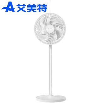 艾美特/Airmate  大风力电扇轻音低噪宿舍卧室可台地趴三用摇头风扇 FS30143