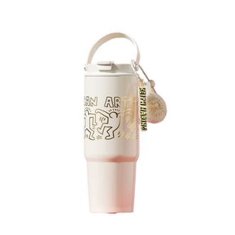 格沵/germ  凯斯哈林系列塔塔杯冰霸保温杯大号吸管水壶便携巨无霸水杯 暮色游乐园820ml  GE-KH24AW-B127