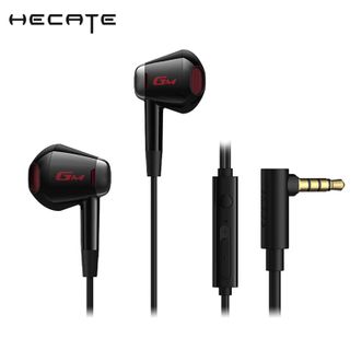 漫步者/EDIFIER  半入耳式立体声GM180平头塞 手机音乐游戏耳机 3.5mm带麦带线控有线耳麦