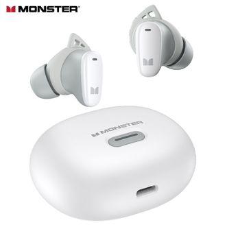 魔声/Monster  无线蓝牙耳机 N-Lite 206 入耳式游戏耳机 蓝牙无线连接 游戏手机配件 运动耳机通话降噪 手机通用 白色