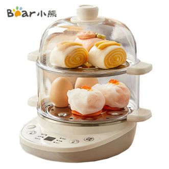 小熊/Bear  煮蛋器蒸蛋器家用多功能预约定时煮蛋神器防干烧单双层自由换6大智能菜单