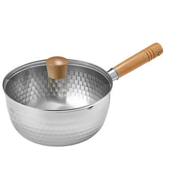 炊大皇（COOKER KING）  不锈钢汤锅煮面锅热奶锅婴儿宝宝辅食锅煤气燃气灶电磁炉通用含锅盖 20cm  NG20XP