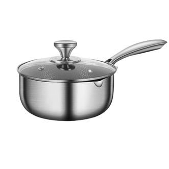 拜格（Bayco）  奶锅18cm  410不锈钢材质 多功能泡面煮奶不粘锅小煮锅BG19024