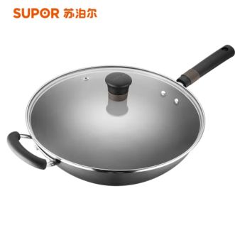 苏泊尔（SUPOR）  Y有钛真不锈铁锅精铁无涂层炒菜锅明火适用HC32A3