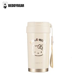 杯具熊（beddybear）   陶瓷保温杯咖啡杯水杯 随行车载杯 轻心咖啡杯-白金kitty 500ml