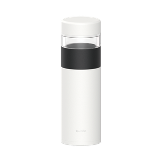 全格（QUANGE）  400ml+80ml茶水分离保温杯PC802-400黑白