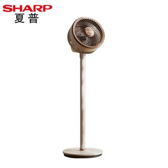 夏普/Sharp  电风扇空气循环扇语音遥控家用台地两用扇低噪电风扇摇头涡轮对流大风力办公室宿舍 AI语音遥控款PJ-CD227A-P