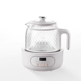 摩动/MODONG  全玻璃恒温养生壶家用新款多功能煮茶器办公室小型花茶烧水壶1.5L MD-YS02（单机）