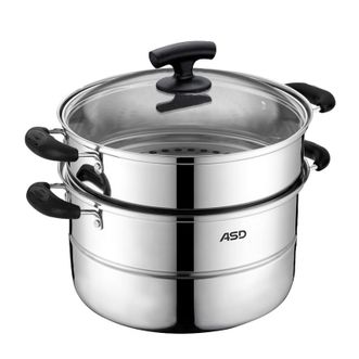 爱仕达/ASD  不锈钢蒸锅双层家用大容量26cm JX1526