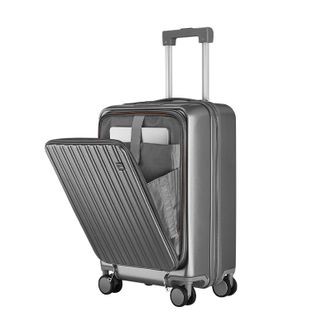 十字行家/KINGSGEAR  20寸可扩容前开盖旅行拉杆箱行李箱 1332-20