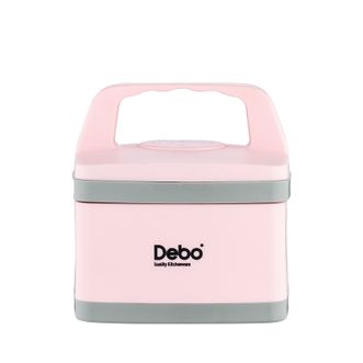 Debo  伊布不锈钢单层饭盒700ML 粉色DEP-611