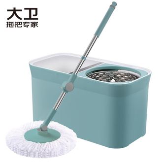 大卫  旋转拖把36cm杆伸缩99-127cm 2头加厚拖布 D11双驱动强吸污免手洗