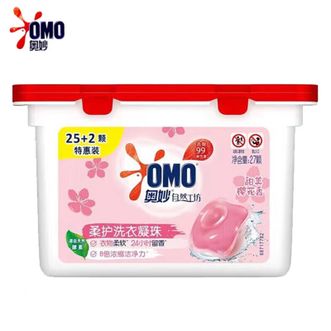 奥妙  自然工坊樱花柔护洗衣凝珠216G 持久留香轻松去渍家庭装
