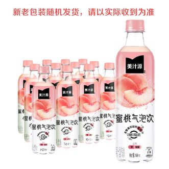可口可乐  美汁源 Minute Maid  蜜桃气泡饮 480ml 无糖12瓶