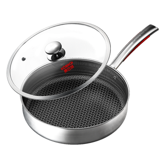 康巴赫（KBH）  第三代蜂窝316L煎锅-套装26cm（带铲）JFG26A3