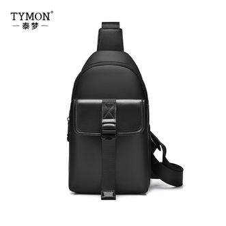 泰梦/TYMON  休闲斜挎包男士潮流胸包单肩包 都市轻甲 黑色TM-6908