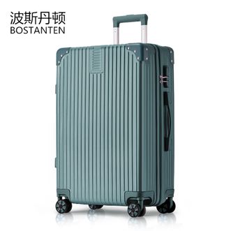 波斯丹顿（BOSTANTEN）22寸拉杆箱爆款行李箱万向轮旅行箱密码箱 墨绿色拉链款BJ9204040