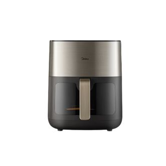 美的/Midea  炎烤空气炸锅 免翻面上下双热源 可视窗低油轻脂多功能电炸锅 不粘易洁大容量智能触控屏空气炸锅 【可智联操控】KZC6502XM 6.5L