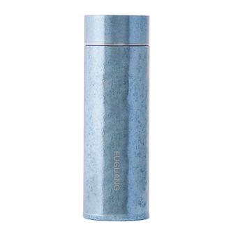富光拾喜（FUGURNG BESTJOY）  臻享纯钛真空杯420ML保温杯商务杯真空保冷杯保温壶泡茶杯水杯水壶天蓝色BEST09-1001