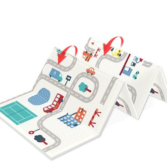 婴侍卫折叠垫爬行垫 现代都市（200*150*1CM）WTZD-514