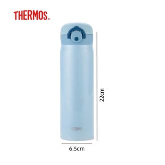 膳魔师（THERMOS）  保温杯高颜值保冷杯男女学生500ml大容量便携弹盖不锈钢杯子JNR500浅蓝色