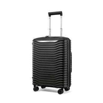 新秀丽/Samsonite  20英寸可扩容行李箱 简约大波浪箱登机 KJ1 浅灰绿/黑色