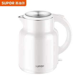 苏泊尔（SUPOR）  电水壶304不锈钢防烫自动断电烧水壶家用2L大容量 奶油白 SW-20T06A
