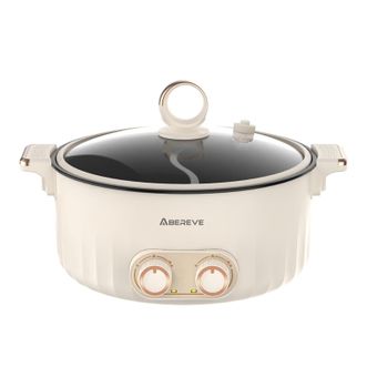 艾贝丽  （Abereve）微压电火锅分控式鸳鸯锅、多功能电炖锅电煮锅6L大容量ABL-Y63L