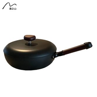 温仑山  鹅卵石系列精铁小炒锅24cm家用厨房炒菜锅电磁炉电陶炉燃气灶通用A-VP-1ECG02