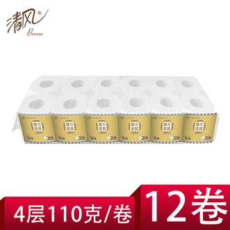 清风  纸品 敦煌文创卷纸 4层 110gx12卷xqqA20CDH-1提