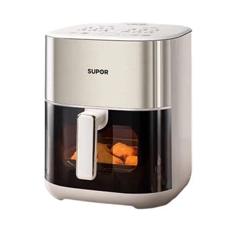 苏泊尔  空气炸锅 双热源立体加热 家用6L大容量 可视不用翻面 蒸汽嫩炸多功能电炸锅薯条机