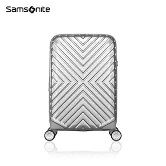 新秀丽/Samsonite  SIGMA系列 20寸炫酷条纹设计磨砂箱 可扩展行李箱登机箱06Q*25004 银色