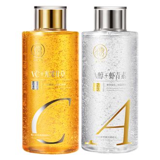 RUYI儒意  早C晚A爽肤水套装保湿补水湿敷化妆水500ml/瓶*2瓶