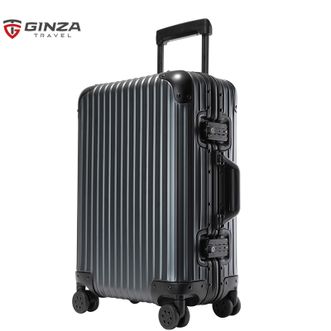 银座  AL-0020K 旅行箱铝镁合金行李箱万向轮 墨绿金 28英寸