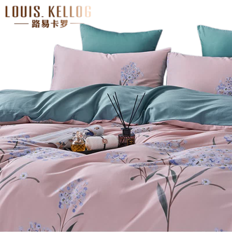 路易卡罗LouisKellog  60S新疆长绒棉印花四件套床上用品轻奢高级床单被套被罩-风花雪月  200*230cm