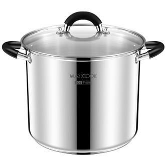 美厨（MAXCOOK）汤锅304不锈钢 复底高汤锅24cm 燃气炉电磁炉通用 MCH24