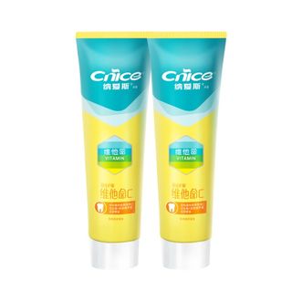 纳爱斯清新口气橙子味165g2支维他命C牙膏固齿护龈鲜橙薄荷