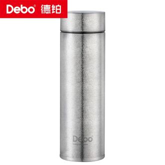 Debo  德铂格伦尼纯钛保温杯便携茶水分离泡茶杯子 钛 450ml