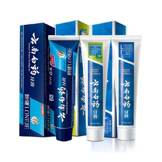 云南白药  朗健家庭套装3支（共320g）牙膏留兰薄荷多规格单支护龈健齿口气清新 男性女性使用