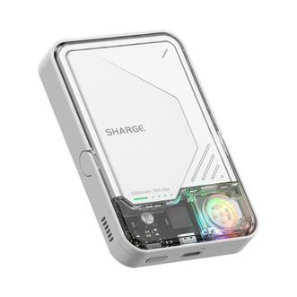 闪极/SHARGE  飓风2 磁吸移动电源M2 散热风扇 带支架充电宝10000mAh 白色