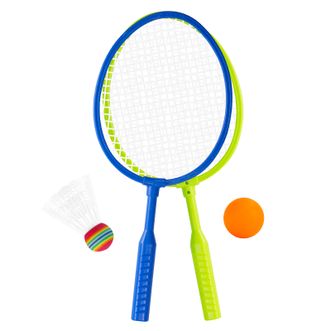 婴侍卫（BBG+）  儿童双色手把羽毛球拍 户外休闲运动玩具2866