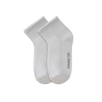 蕉趣/BANANA TRIP  一次性袜子男士免洗中筒棉质真空压缩独立包装 12双装灰色