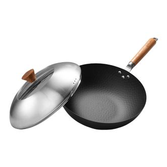 美珑美利（Millenarie）  雅典系列窒化铁炒锅32cm M02AF22