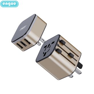 engue  恩谷3.4A双USB+Type-c全球转换插头 防触电多功能旅行转换插头 三合一 EG-701金