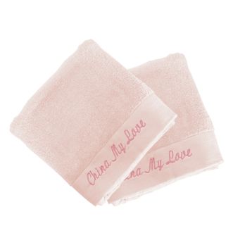 安居先森  馨竹系列瞬吸水舒柔毛巾2条礼盒贵肤粉 an2402036