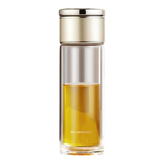 宝威玛（BVGMAV）  双层玻璃杯380ml 茶水分离杯 男女士家用泡茶杯送礼车载双层水杯子 BAL015F