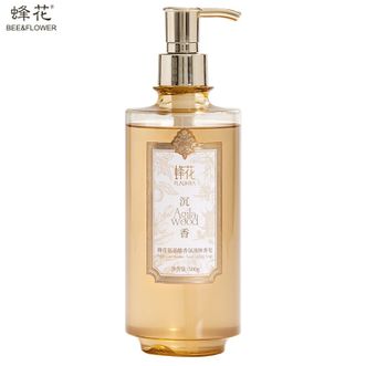 蜂花/Bee&Flower  氨基酸香氛液体香皂弥雪沉香500g 香皂沐浴洗澡深层清洁肌肤沐浴液皂感清洁持久留香香体沐浴露