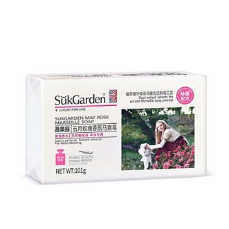 蔬果园/SukGarden  五月玫瑰香氛马赛皂101g*6块 抑菌除菌